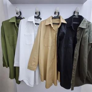 شومیز کتان زنانه (کتون)مانتو کتان بلند، در 5 رنگ