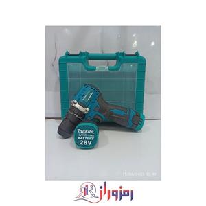 دریل شارژی 28 ولت 3 نظام فلزی ماکیتا موتور براشلس مدل  Cordless drill 28 V 3 metal system Makita brushless motor