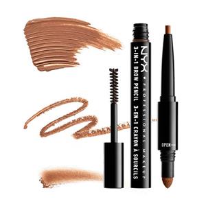 سه کاره مداد، پودر و ریمل ابرو نیکس مسی NYX PROFESSIONAL COSMETIC 3-IN-1 BROW PENCIL