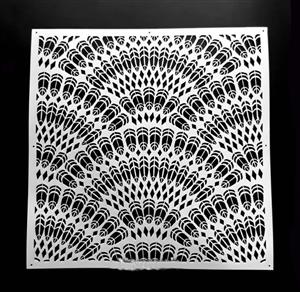 استنسیل پر طاووس