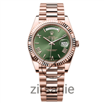 ساعت مچی مردانه رولکس دی دیت Rolex Day Date Rosegold Green Greek Index