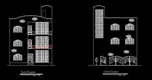 دانلود پلان ساختمان 3 طبقه در اتوکد AutoCAD