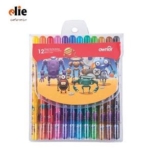 مداد شمعی اونر مدل پیچی - بسته 12 رنگ Own Twistable Crayon - Pack of 12
