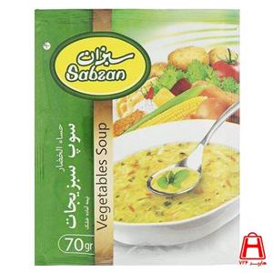 سوپ سبزیجات سبزان Sabzan Vegetable Soup 70gr