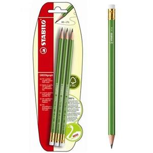 مداد استابیلو گرین گراف 6004 بسته 3 تایی Stabilo GreenGraph 6004 x3 Pencil