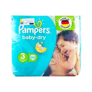 پوشک کامل بچه حاوی لوسیون سایز 3 (4 تا 9 کیلوگرم) 30 عددی Pampers