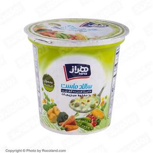 ماست با مخلوط سبزیجات کم چرب 2% چربی (سالاد ماست) 750 گرمی هراز Haraz Low Fat Salad Yogurt 750gr