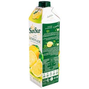 نوشیدنی طبیعی سان استار با طعم لیموناد 1000 میلی لیتر Sunstar Lemonad Pulp Drink 1lit