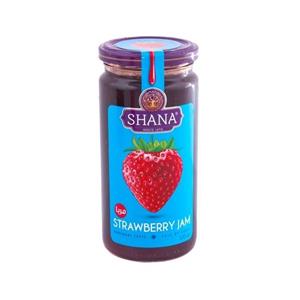 مربا  شیشه ای توت فرنگی 570 گرمی شانا
