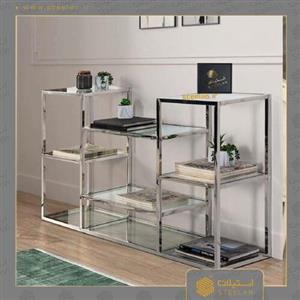 میز کنسول استیل نقره ای مدل sc3090