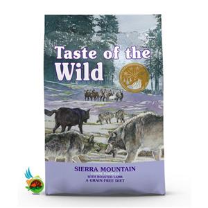 غذای خشک سگ تیست آف د وایلد بدون غلات با طعم گوشت بره Taste of the wild Sierra mountain with lamb وزن ۱۲.۲ کیلوگرم