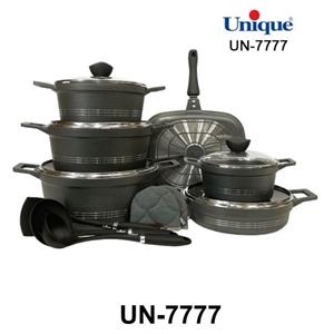 سرویس قابلمه چدن 15 پارچه طوسی کلاسیک (77777)