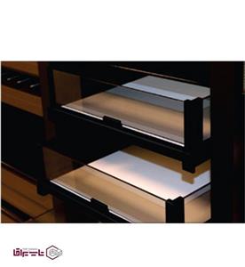 کشو ریلی شیشه ای داخل کمد رنگ مشکی طرح ایتالین سایز 60 فانتونی fantoni کد F-0J-508-01