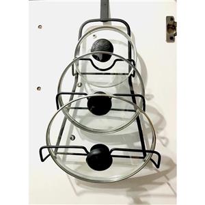 استند نگهدارنده درب قابلمه 4 طبقه کابینتی وسیله ای کاربردی در آشپزخانه