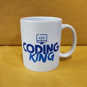 ماگ سرامیکی سفید طرح برنامه نویس کد3