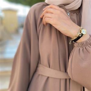 مانتو عبایی جلو زیپ دار شیک