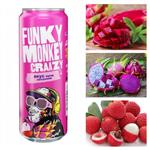 نوشیدنی انرژیزا فانکی مانکی funky monkey طعم لیچی و دراگون فروت ( روسیه ) 500 میل