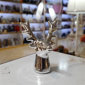 اکسسوری مجسمه گوزن نقره ای کوچک
