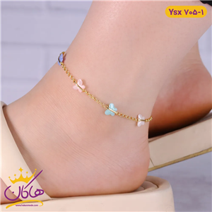 پابند استیل زنانه پروانه رنگی | ysx 705/1