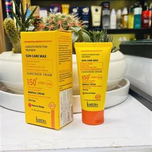 کرم ضد آفتاب کاربا SPF50 بژ طبیعی و روشن مناسب پوست چرب و مختلط با حجم 50 میلی لیتر