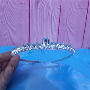 تل سنگ کریستال ریسه مو تاج عروس تاج ژله ای سنجاق سر