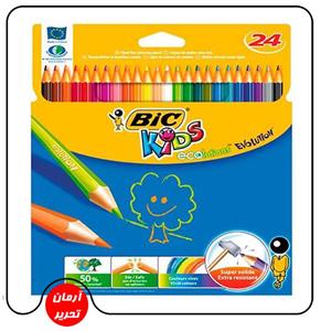 مداد رنگی بیک کیدز اکو اولوشن 24 رنگ Bic Kids Ecolutions Evolution 24 Color Pencils