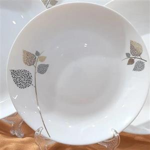طرح گلبرگ طلایی سرویس 26پارچه 6نفره قالب گرد گلدن اپال