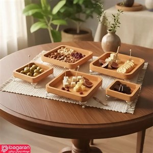 سینی 5 تیکه چوبی