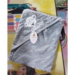 پتو دورپیچ مخمل رد پا جنس مخمل دو رو کیفیت عالی ابعاد 80 در 70