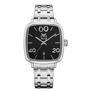 ساعت مچی عقربه ای مردانه اوبلاک مدل 72720 رنگ  استیل صفحه مشکی