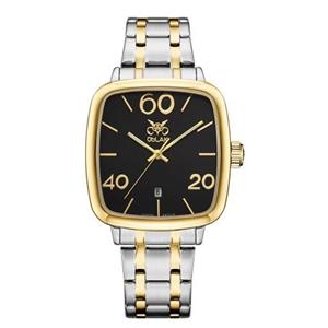 ساعت مچی عقربه ای مردانه اوبلاک مدل 72720 رنگ  دو رنگ صفحه مشکی