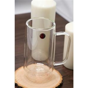 لیوان دسته دار دوجداره پیرکس (بی وی کی B.V.K ) 316110