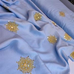پارچه  نخی خامه دوزی هندی