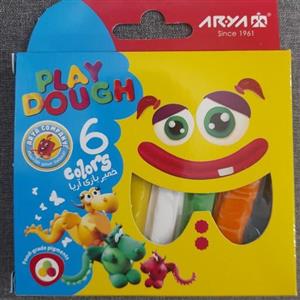 خمیر بازی پاکتی 6 رنگ آریا