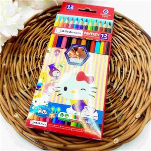 مداد رنگی 12 رنگ آسیا مقوایی