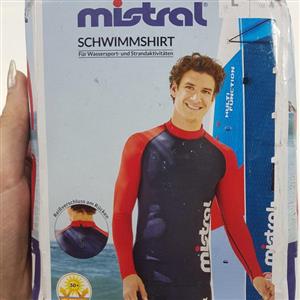 بلوز شنا و ساحل مردانه میسترال مدل دو رنگ کد Va577 