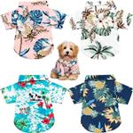 لباس سگ Jaffiust 4 Piece Pet Summer T Shirts