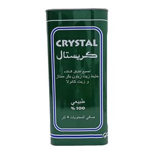 روغن زیتون فرابکر و کانولا کریستال Crystal حجم 4 لیتر