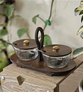مربا خوری ۲عددی دسته دار