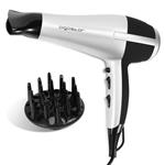  از آمازون - aigostar advanced haartrockner, fohn 2200w, fon mit thermoprotect technologie, diffusor & stylingdüse, fön schwarz silber 32gpo