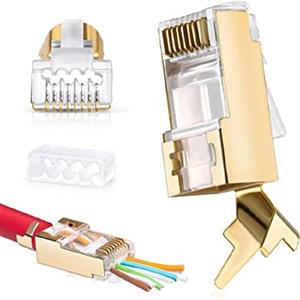 سوکت شبکه با نگهدارنده cat6 stfp end open