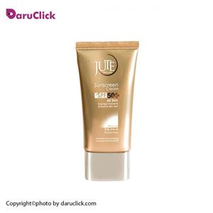 کرم ضد افتاب بی رنگ SPF50 مناسب انواع پوست ژوت 40 میل Jute Spf50 Sunscreen Cream For All Skin Types 40ml 