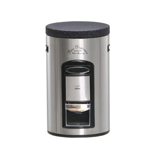 سطل برنج پیمانه دار 10 کیلویی بهازکالا استیل (درب مشکی)