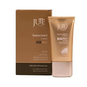 کرم ضد آفتاب رنگی SPF50 مناسب انواع پوست ژوت 40 میل-بژ روشن Jute SPF50 Sunscreen Cream