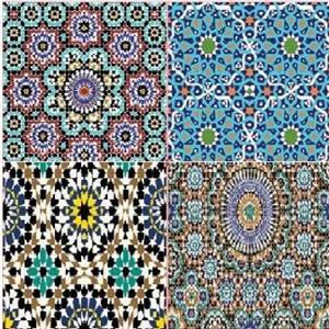 وکتور نقوش کاشی و کتیبه اسلامی و سنتی