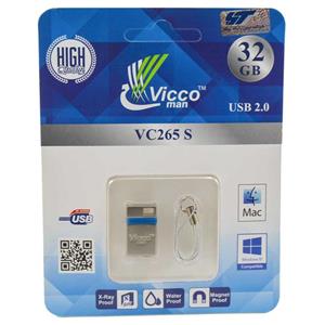 فلش مموری ویکو من مدل Flash Memory Vicco Man VC265S – 16GB Vicco man USB2.0 VC265 SILVER - 16GB