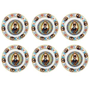 نعلبکی مدل واتسون طرح  6 گل ناصری کد600 بسته 6 عددی