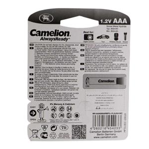 باتری نیم قلمی قابل شارژ Always Ready 900mAh+چراغ قوه LED Camelion Always Ready 900mAh+Torch