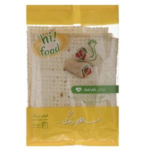 نان لواش کم نمک اندازه بزرگ 10 عددی 300 گرمی های فود Hi Food Low Salt Lavash Bread 300gr 