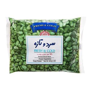 باقلا سبز بدون پوست منجمد 450 گرمی سرد و تازه Sardotazeh Frozen Shelled Broad Bean 0.45kg